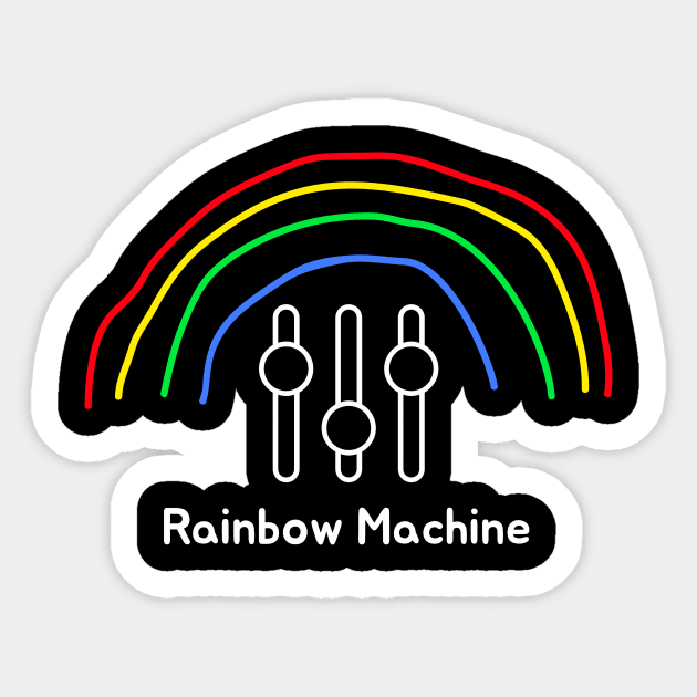 Rainbow machine Sticker by swaggerthreads